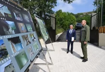 İlham Əliyev Şuşanın Kiçik Qaladərəsi kəndində görülən işlərlə tanış oldu